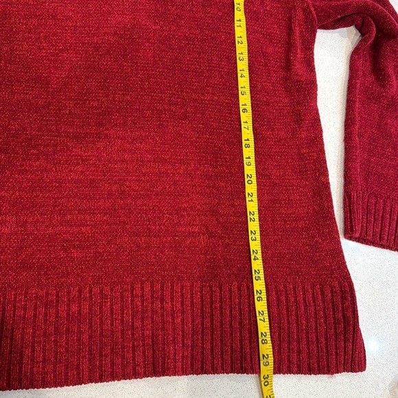 Isabella Rodriguez Red Silk Sweater Size Large - Picture 5 of 9
